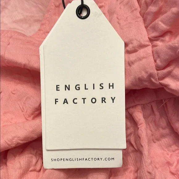 English Factory Pink Puff Sleeve Sundress - Picture 3 of 3